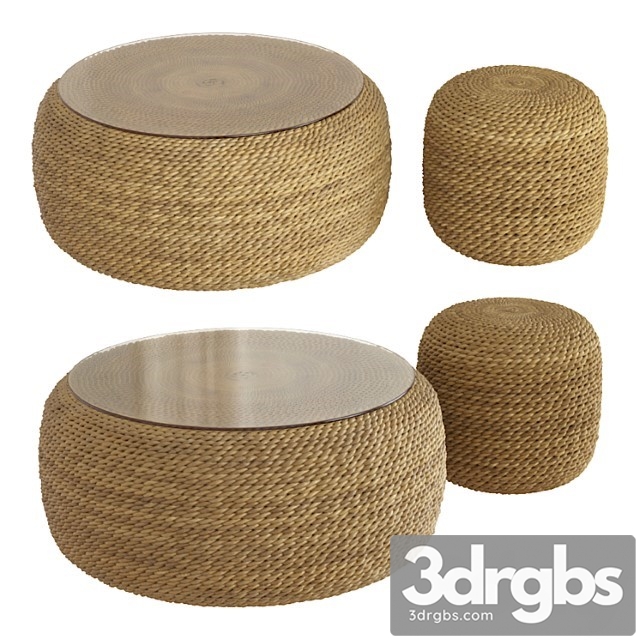 Ralph Lauren Desert Modern Woven Tables 3dsmax Download - thumbnail 1