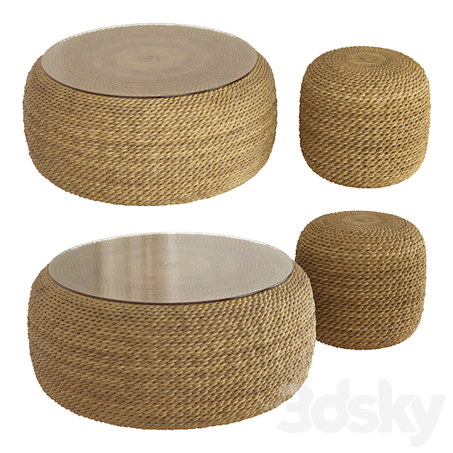 Ralph Lauren Desert Modern Woven Tables 3DSMax File - thumbnail 1