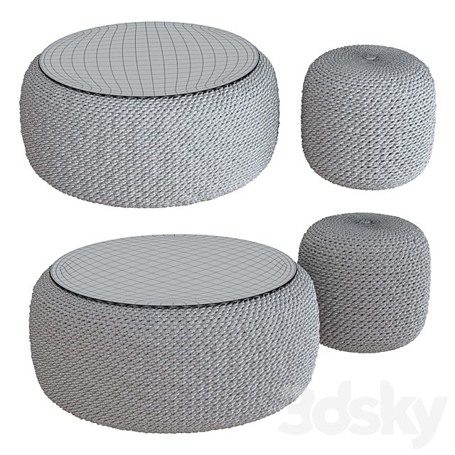 Ralph Lauren Desert Modern Woven Tables 3DSMax File - thumbnail 2