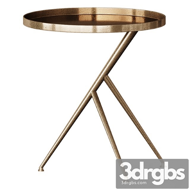 Raw Brass Cecilia Accent Table Coffee 3dsmax Download - thumbnail 1