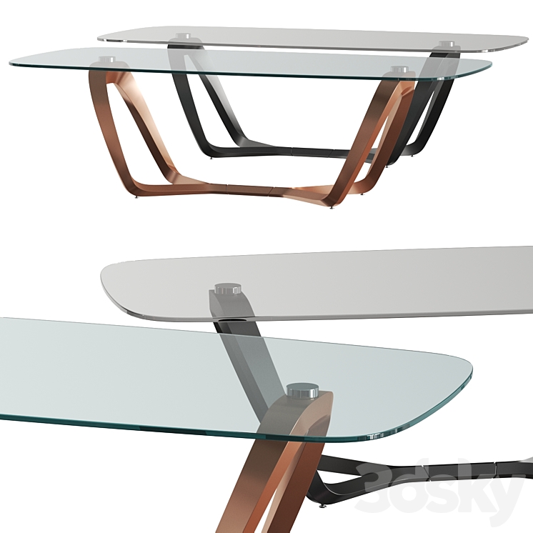 Reflex Angelo Segno 72 Dining Table 3DS Max - thumbnail 1