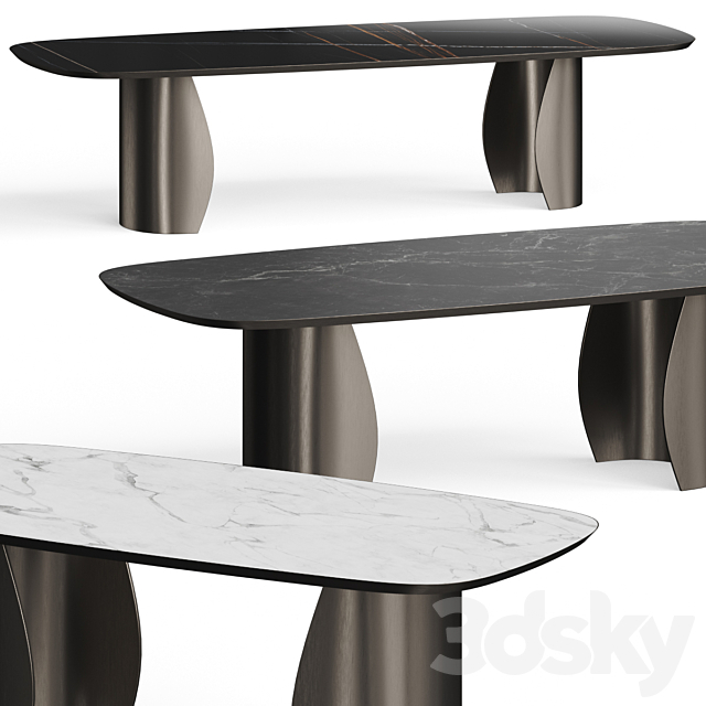 Reflex Petalo 72 Dining Table 3DS Max Model - thumbnail 2