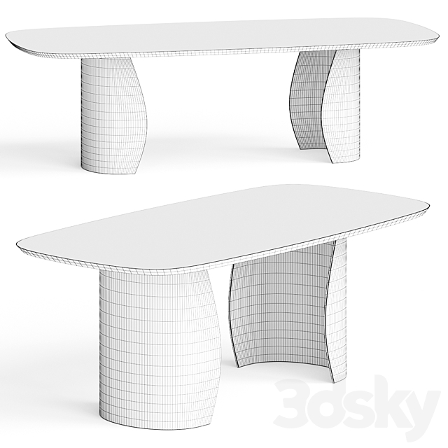 Reflex Petalo 72 Dining Table 3DS Max Model - thumbnail 3