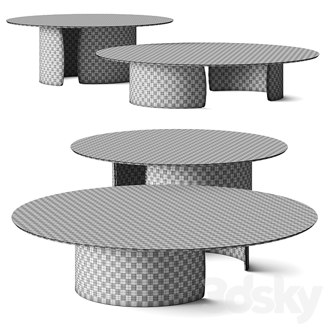 Reflex Petalo Marble Coffee Tables 3DS Max Model - thumbnail 2