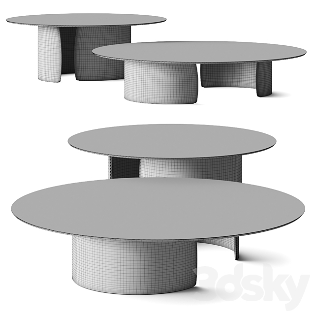 Reflex Petalo Marble Coffee Tables 3DS Max Model - thumbnail 3