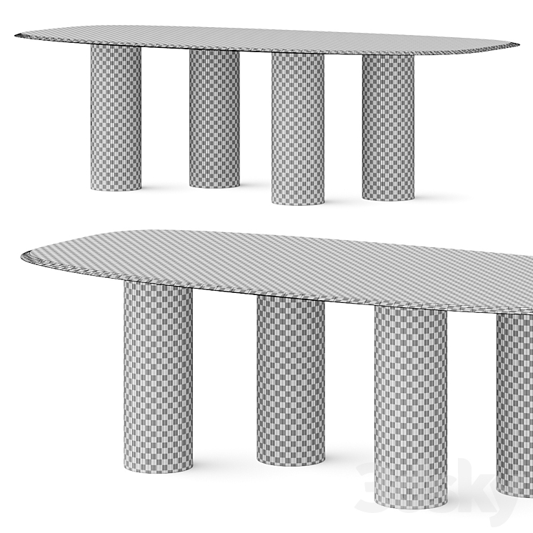 Reflex Signore Degli Anelli 72 Dining Table 3DS Max - thumbnail 2