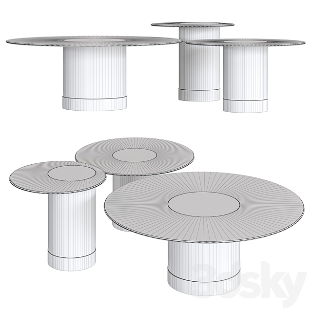 Reflex Tau Round Coffee Tables 3DS Max Model - thumbnail 2