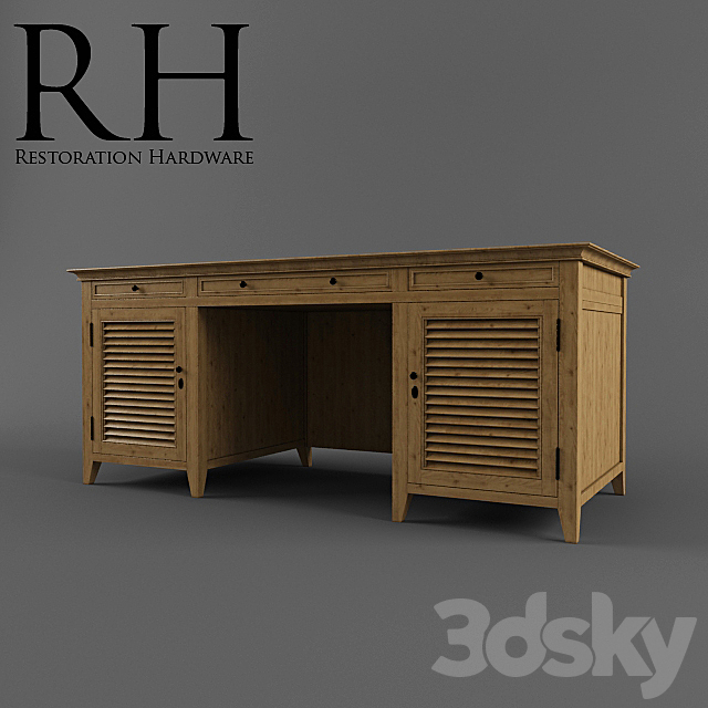 Restoration Hardware _ Desk 3DS Max Model - thumbnail 1