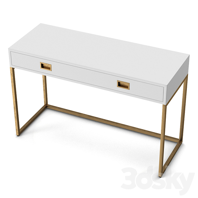 Restoration Hardware Avalon Desk 3DS Max Model - thumbnail 2