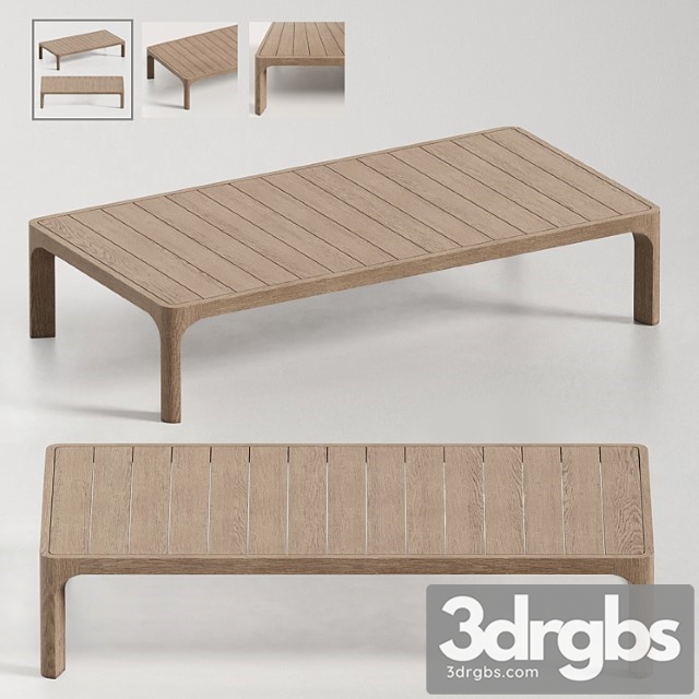 Rh Malta Teak Coffee Table 3dsmax Download - thumbnail 1