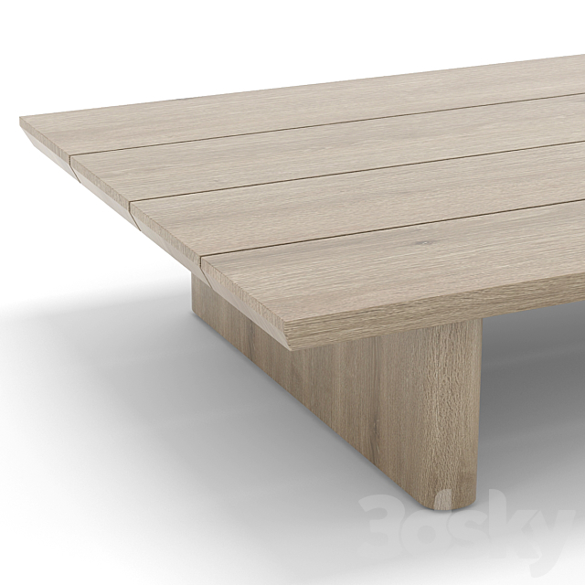 RH Outdoor Baimain coffee table 3DS Max Model - thumbnail 2