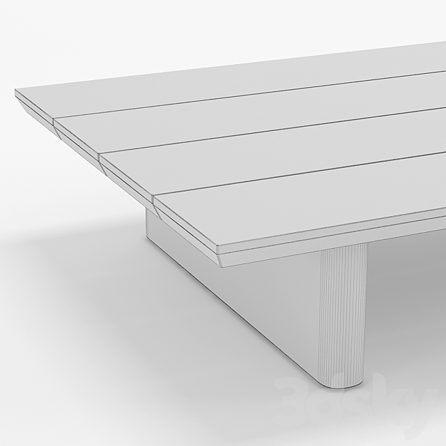 RH Outdoor Baimain coffee table 3DS Max Model - thumbnail 3