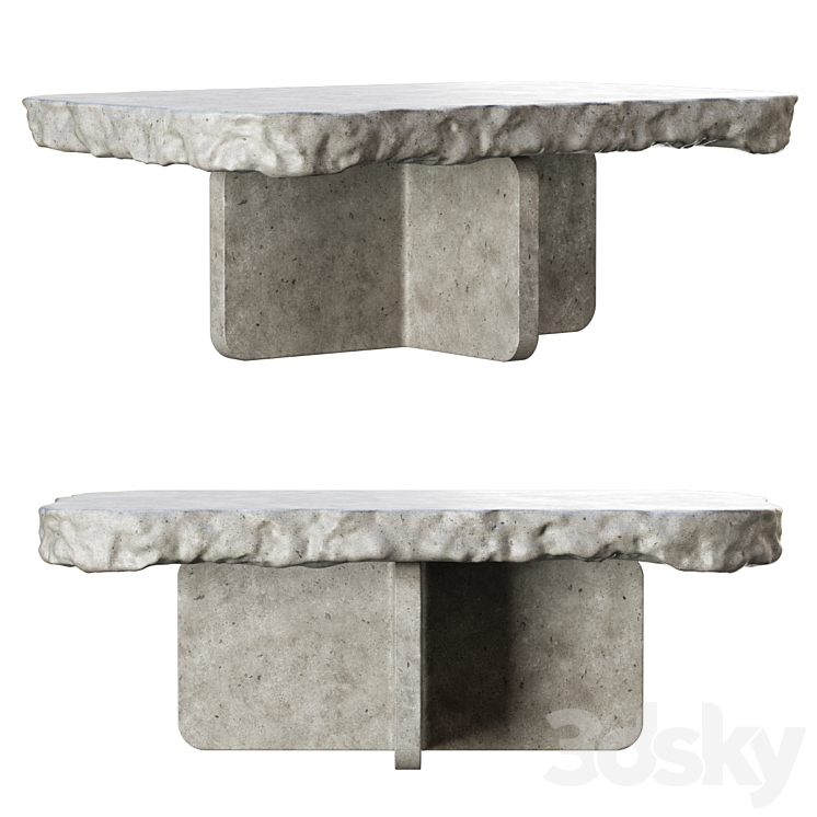 Richard concrete table by Bpoint 3DS Max Model - thumbnail 1