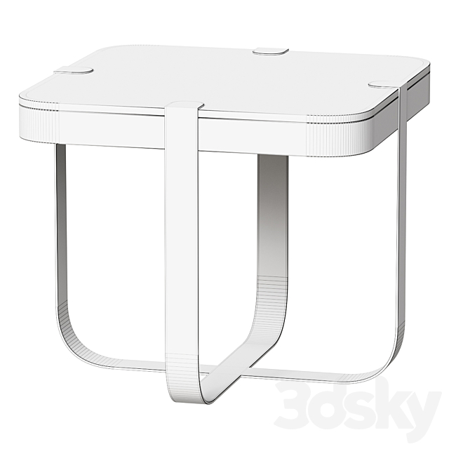 Ring Square Side Table 3ds Max - thumbnail 2