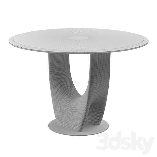 Rio dining table 3DS Max Model - thumbnail 2