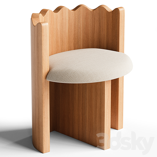 Ripple Accent Chair 3ds Max - thumbnail 2