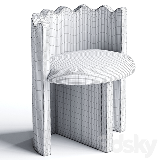 Ripple Accent Chair 3ds Max - thumbnail 3