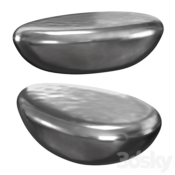 River Stone Coffee Table 3DS Max Model - thumbnail 3