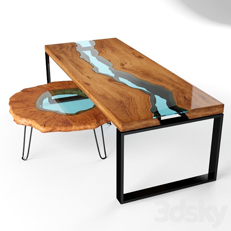 River Table 3DS Max - thumbnail 1