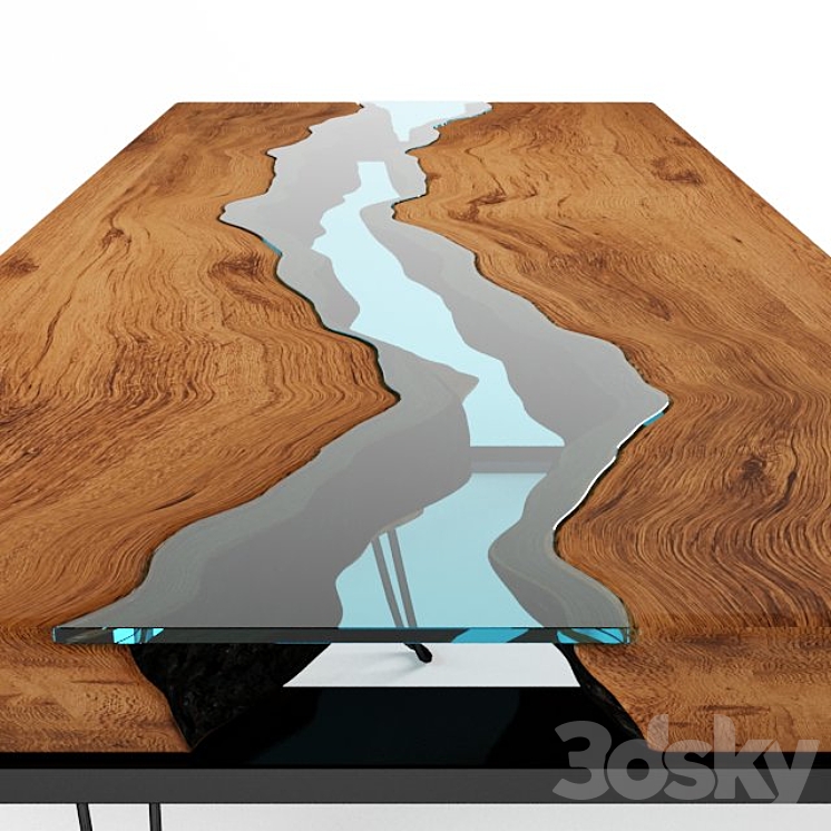 River Table 3DS Max - thumbnail 2