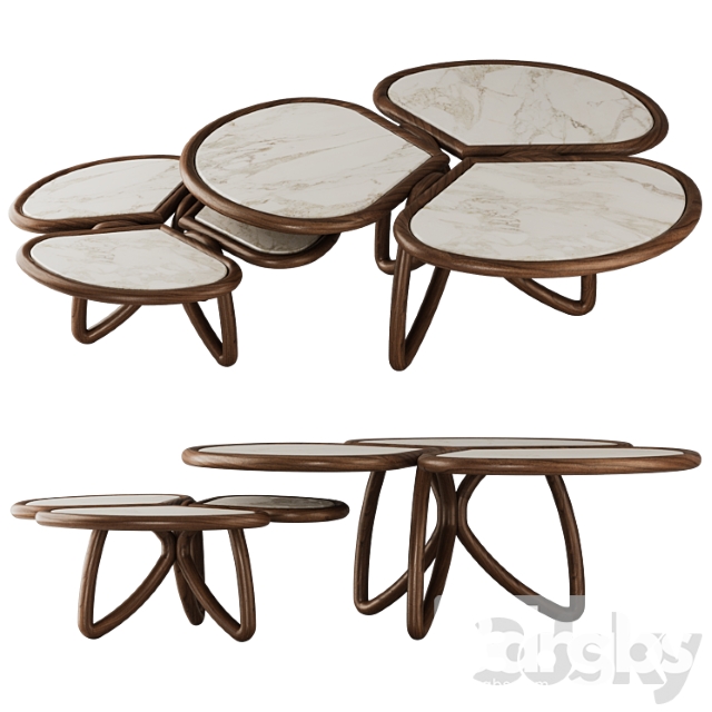 Roatan Set Coffee Table By Alma De Luce 1 3dsmax Download - thumbnail 1