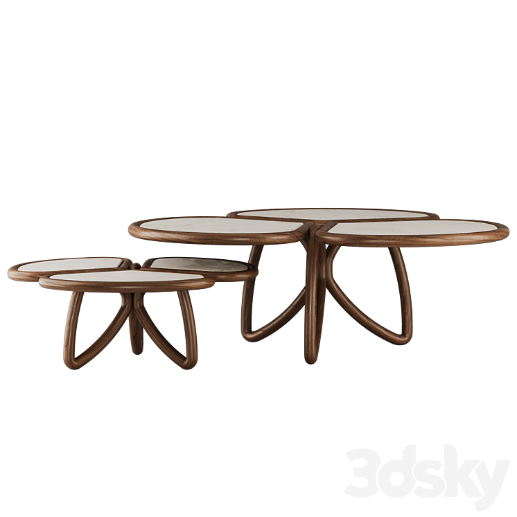 Roatan Set Coffee Table by Alma de Luce 3DS Max Model - thumbnail 2