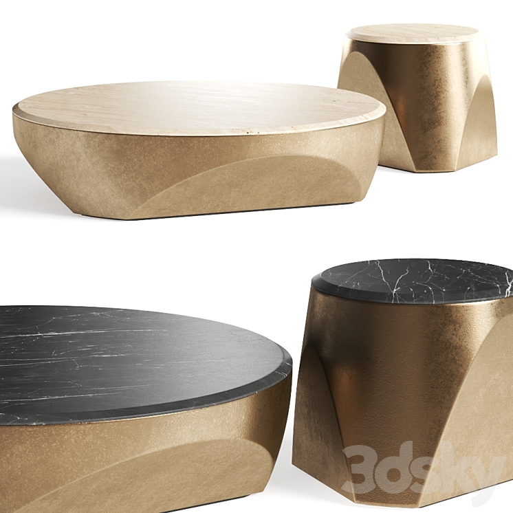 Roberto Cavalli Jipe Coffee Tables 3DS Max Model - thumbnail 1