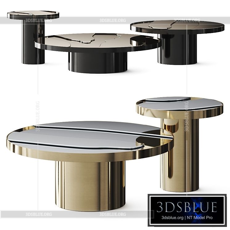 Roberto Cavalli Sahara Coffee Tables 3DS Max - thumbnail 3