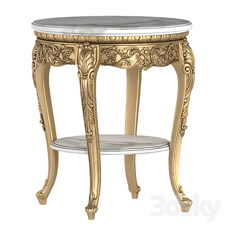 Roberto Giovannini coffee table. CLASSICAL ROUND SIDE TABLE 3DS Max Model - thumbnail 3