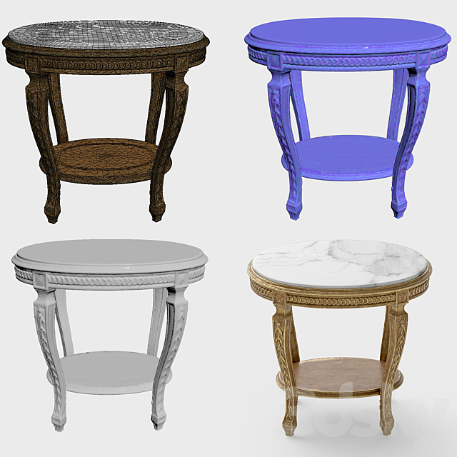 Roberto Giovannini Side Table 1416 3DS Max Model - thumbnail 4