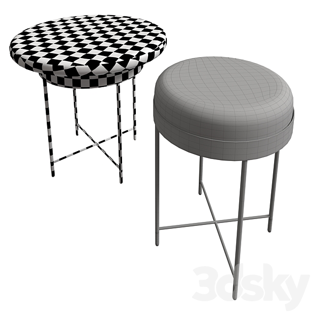 Roche Bobois Bilboquet Pedestal Table 3DS Max Model - thumbnail 4