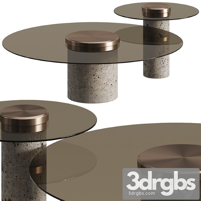 Roche bobois canotier coffee tables 2 3dsmax Download - thumbnail 1