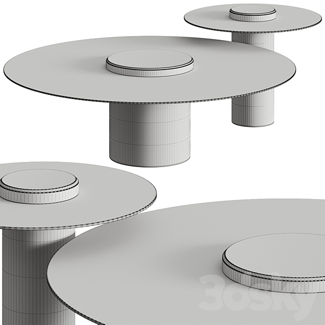 Roche Bobois Canotier Coffee Tables 3DS Max Model - thumbnail 2