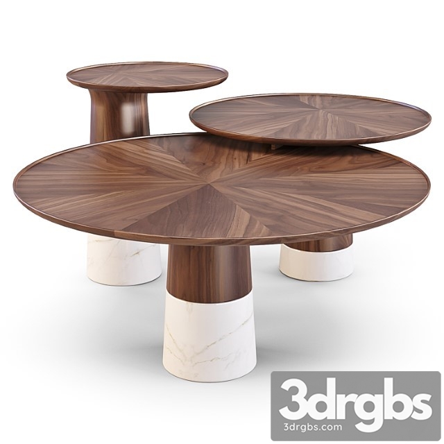 Roche Bobois Colorado Coffe And Side Tables 3dsmax Download - thumbnail 1