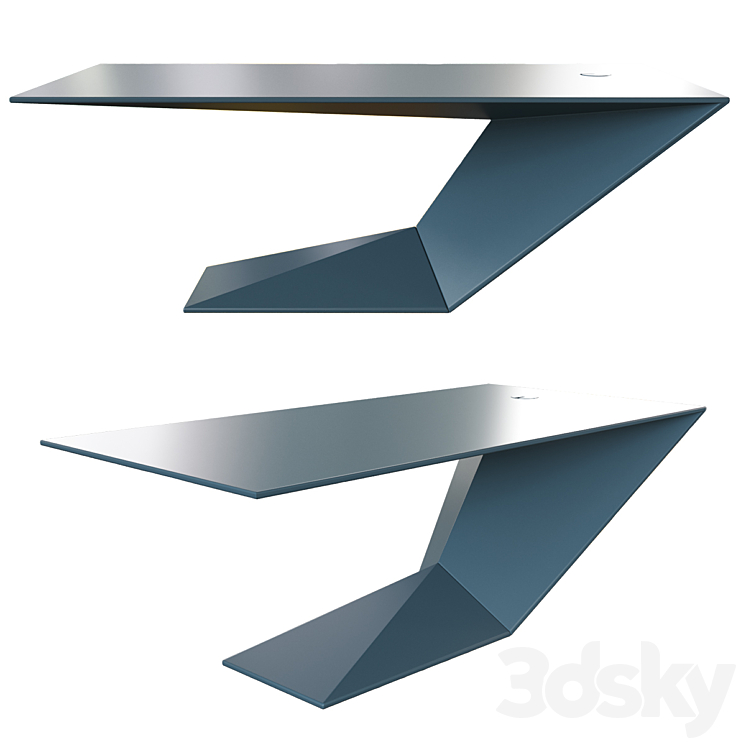 Roche Bobois Furtif Large Desk 3DS Max Model - thumbnail 3