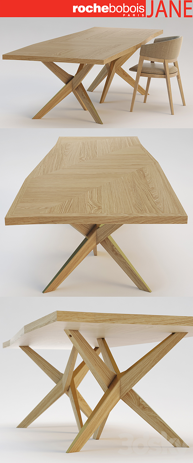 Roche Bobois JANE dining table 3DS Max Model - thumbnail 2