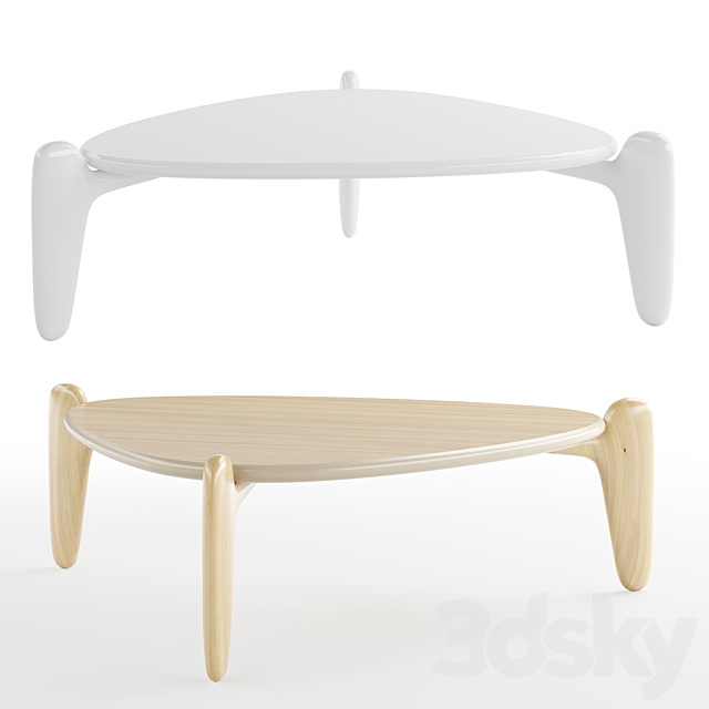 Roche Bobois PULP Triangular cocktail table 3DS Max Model - thumbnail 3