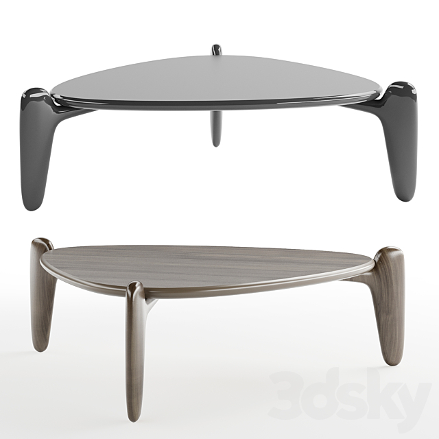 Roche Bobois PULP Triangular cocktail table 3DS Max Model - thumbnail 4