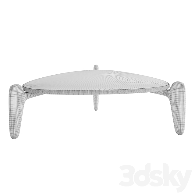 Roche Bobois PULP Triangular cocktail table 3DS Max Model - thumbnail 6