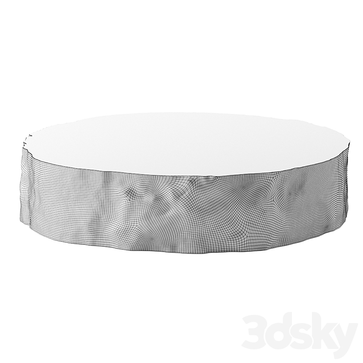 Rock round coffee table 3DS Max Model - thumbnail 2