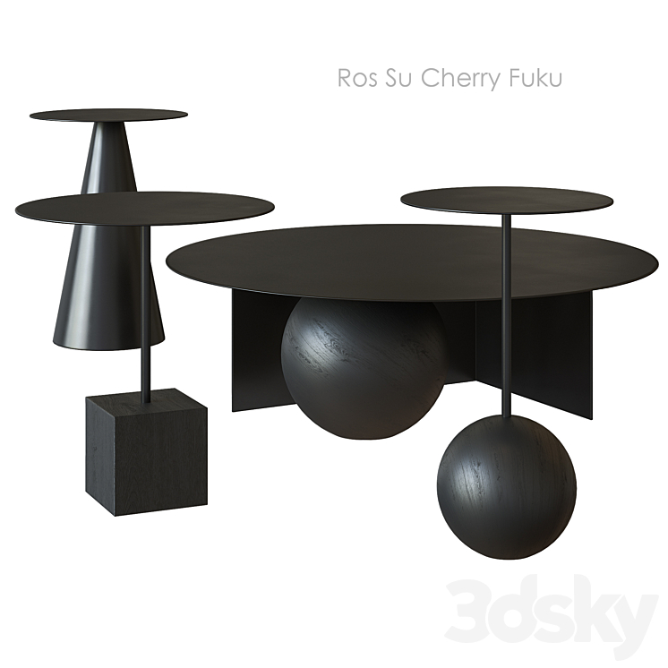 Ros Su Cherry Fuku SALAK coffee table 3DS Max Model - thumbnail 3