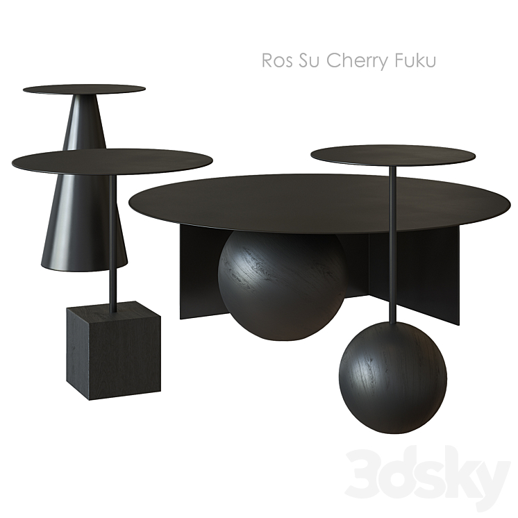 Ros Su Cherry Fuku SALAK coffee table 3DS Max - thumbnail 1