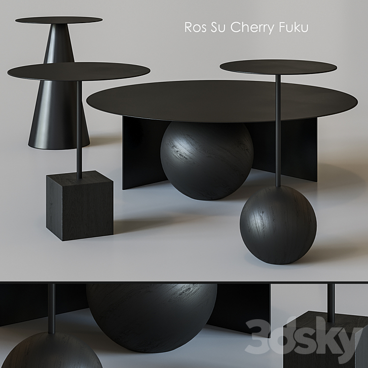 Ros Su Cherry Fuku SALAK coffee table 3DS Max - thumbnail 2