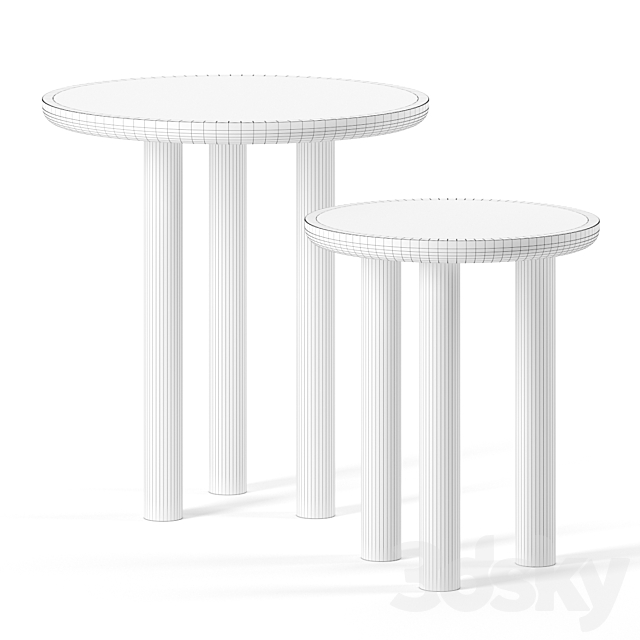 Rosae side tables by COLLECTION PARTICULIERE 3DS Max Model - thumbnail 2