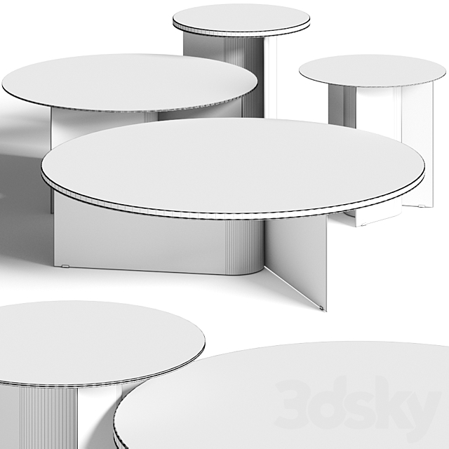 Ross Gardam Breeze Coffee & Side Tables 3DS Max Model - thumbnail 3