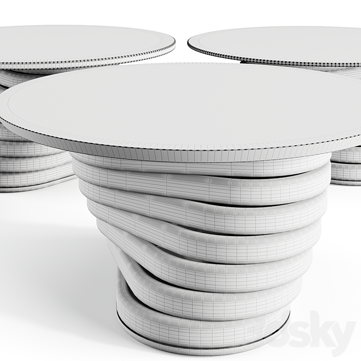 ROTOLO LOW COFFEE TABLE_EFORMA 3DS Max Model - thumbnail 2