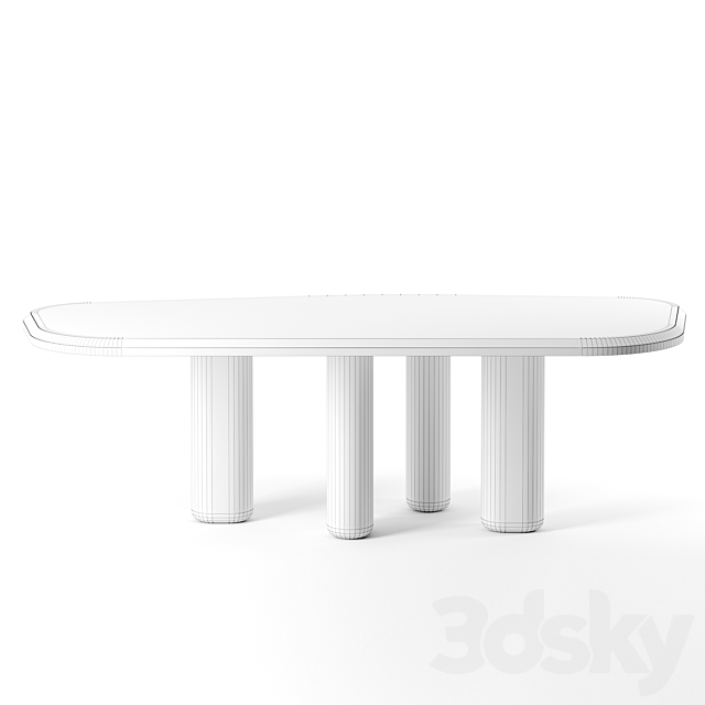 ROUGH DINING TABLE by Collection Particuliere 3DS Max Model - thumbnail 2