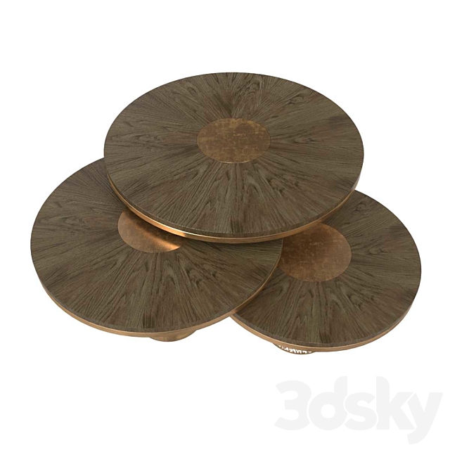 Round alem luxury handmade coffee table deniz tunc design 3DS Max Model - thumbnail 2