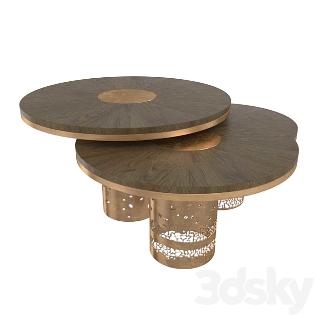 Round alem luxury handmade coffee table deniz tunc design 3DS Max Model - thumbnail 3