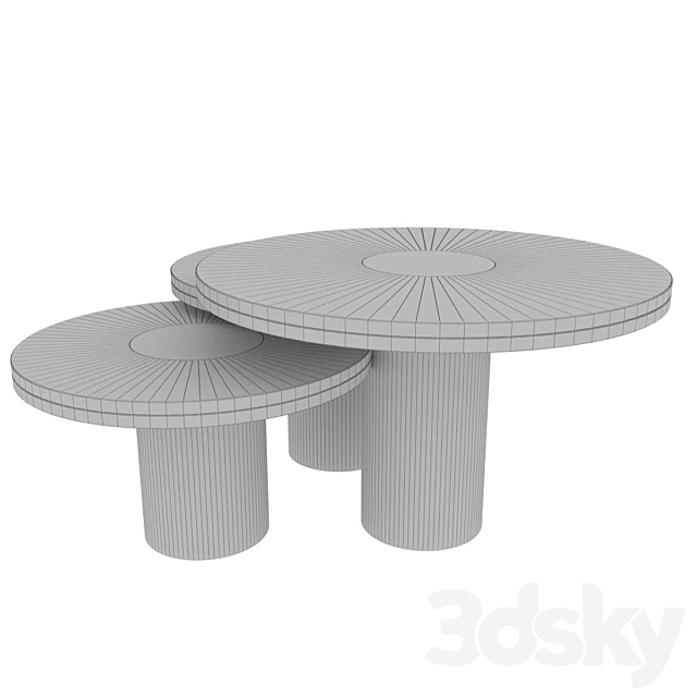 Round alem luxury handmade coffee table deniz tunc design 3DS Max Model - thumbnail 5